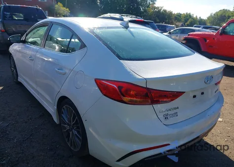 2017 Hyundai Elantra Sport z USA, uszkodzony, nr VIN KMHD04LB3HU355962